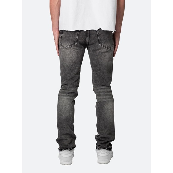 🌹🆕 mnml D198 War straight denim Men's Black Graphic Y2K Jeans size 31R - Picture 4 of 7